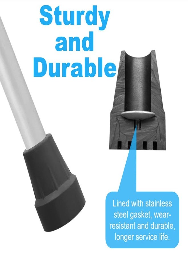 OBTANIM 4 Pack 3/4 Inch Replacement Rubber Cane Tips for Canes Crutch Walking Sticks and Walkers (Black) - Image 4